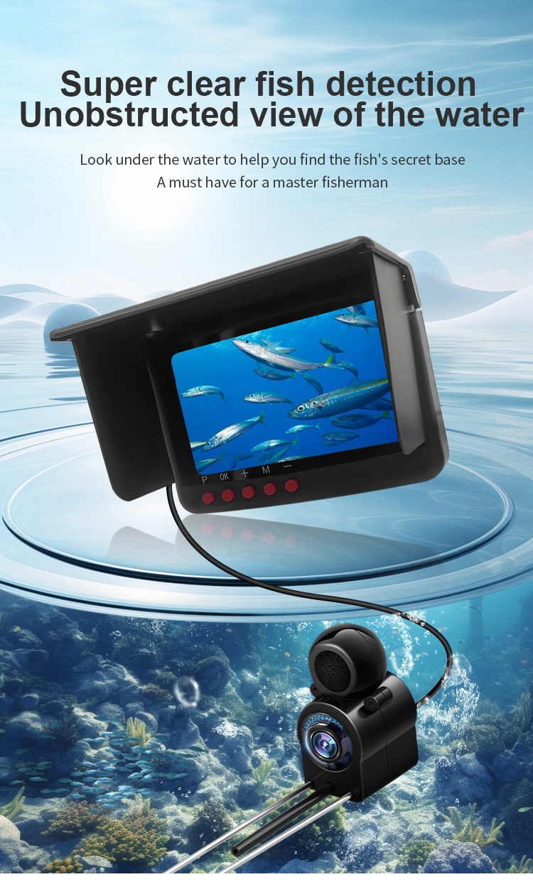 Factory Fish Finder 1000TVL HD Waterproof 5 Inch Underwater Fishing Video Camera For Used In Ocean And Fresh Water Fishing