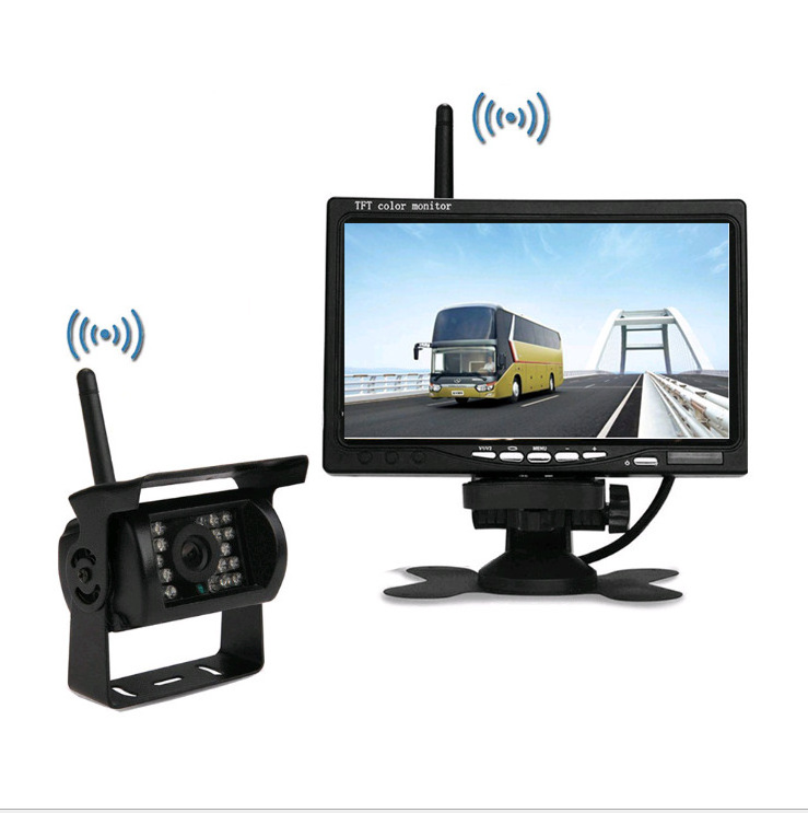 High quality  7 inch wireless car monitor rear view system Truck Monitor Bus Reversing