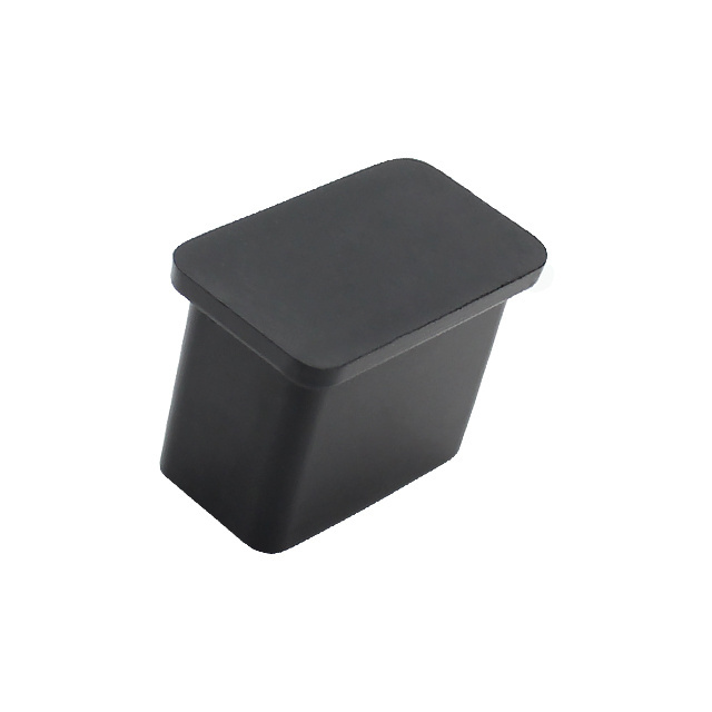 2550 Rubber And Plastic Caps Black Square Pvc Soft Rubber Tube Plug Sleeve Protection Gasket Dust Seal End Cover Caps