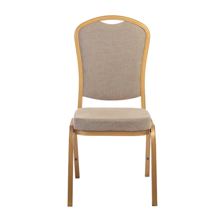 Luxury Hotel Hall Banquet Chair High Back Aluminium Metal Stacking Dining Chair