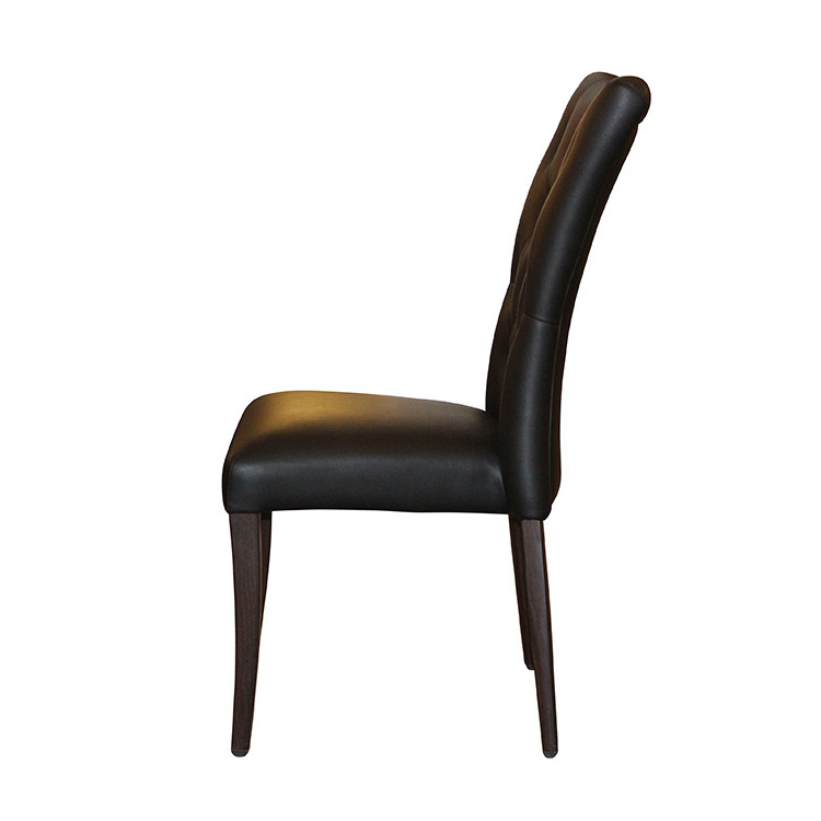 Nordic Black Dining Chair Modern Luxury Upholstered Fabric Dining Room Chair With Metal Leg