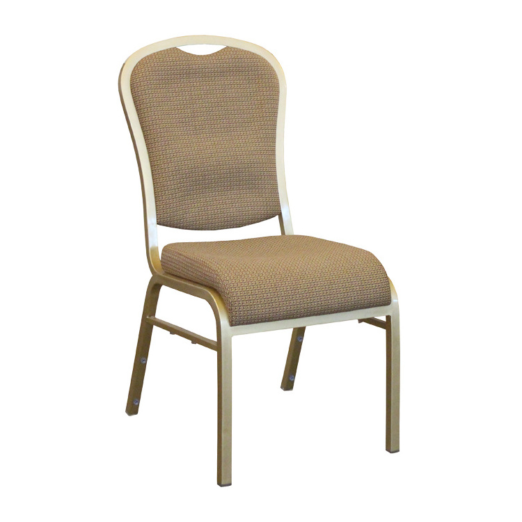 Luxury Hotel Hall Banquet Chair High Back Aluminium Metal Stacking Dining Chair