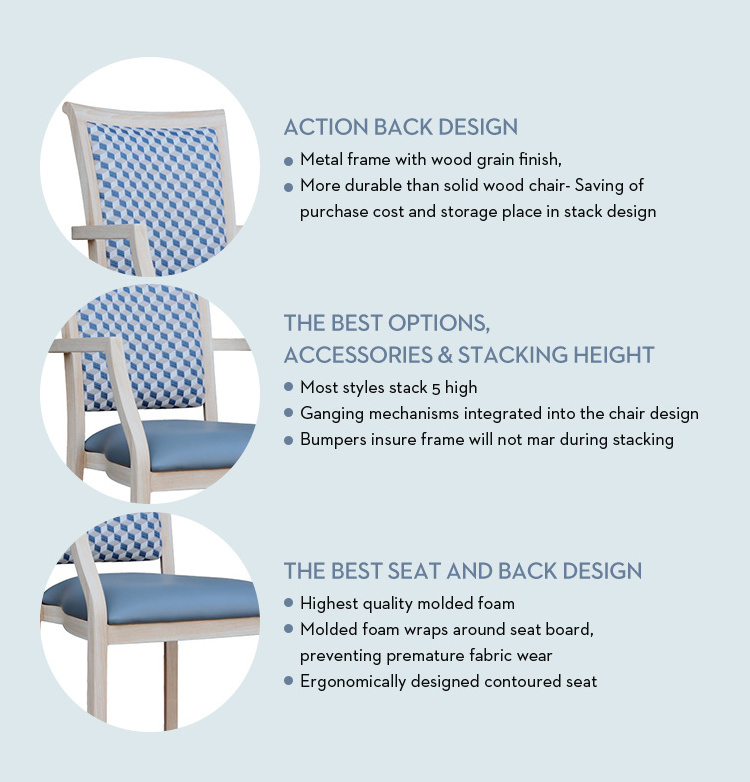 Sky Blue Modern Nordic Dining Chair For Sale Luxury Fabric Upholstered Aluminium Senior Living Chair