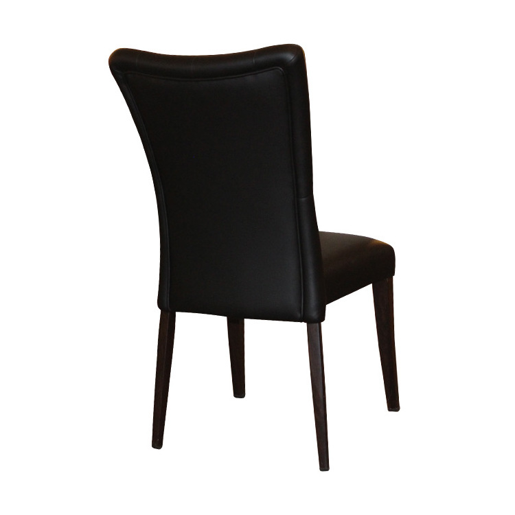 Nordic Black Dining Chair Modern Luxury Upholstered Fabric Dining Room Chair With Metal Leg