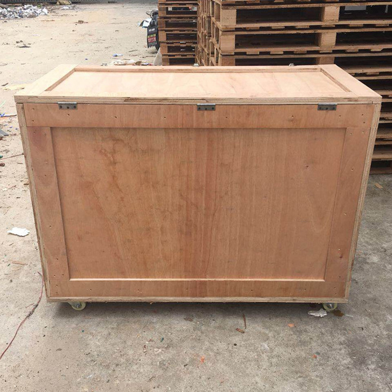 Best Selling wood crate storage box With Wheels Outlet Stackable wooden crate with lid OEM Size