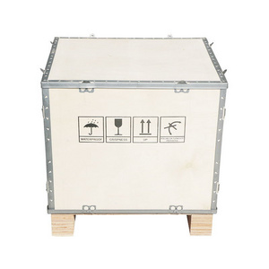 Fumigation-free export collapsible wooden box for packaging and transportation foldable plywood box Nailless plywood box