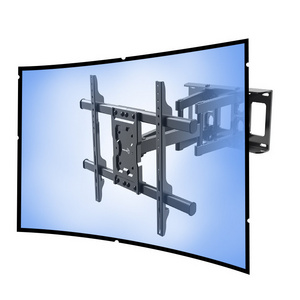 Double Arm Full Motion Curved Screen Flat Panel TV Wall Mount Support 65 TV Swivel Flexible Mounting Bracket