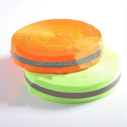 two side printed striped safety belt nylon polyester webbing tape strips for clothing