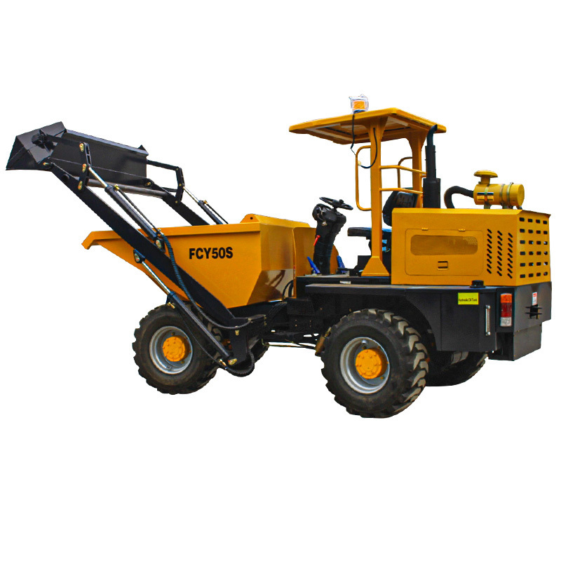 CE 2 Ton Mini Dumper Hydraulic Dump Truck with Shovel Loader 4x4 Diesel Utility Trucks Farm Dumper Garden Dump Trucks