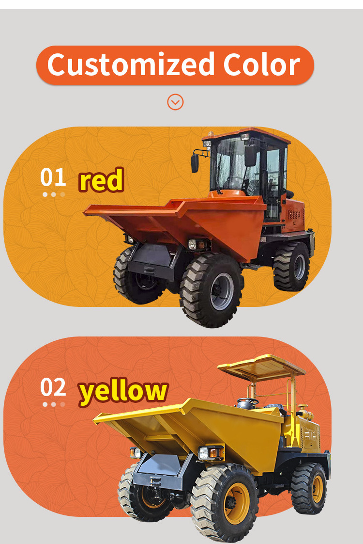 FCY70 7 Ton construction mini track dumper off road site dump trucks price 4x4 mini dump truck for sale