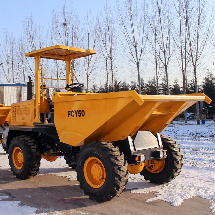 CE 2 Ton Mini Dumper Hydraulic Dump Truck with Shovel Loader 4x4 Diesel Utility Trucks Farm Dumper Garden Dump Trucks