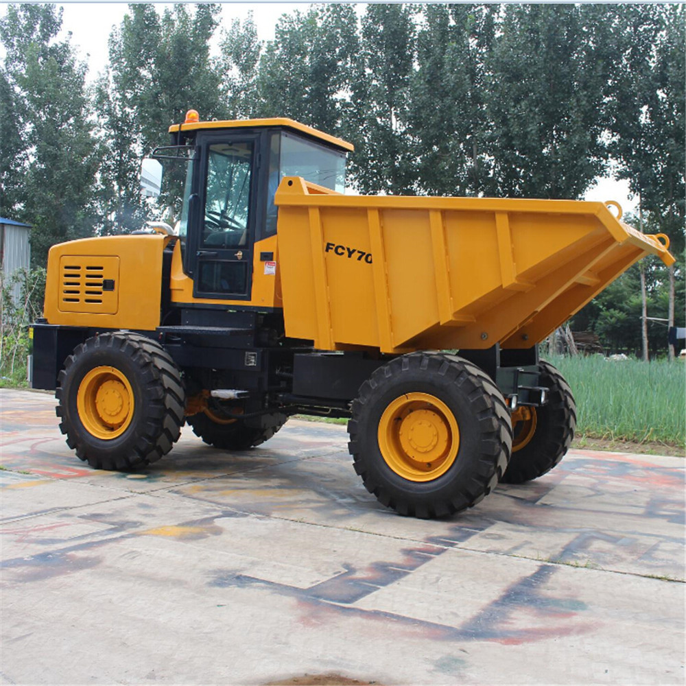 FCY70 7 Ton construction mini track dumper off road site dump trucks price 4x4 mini dump truck for sale