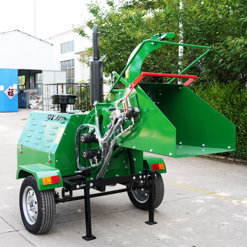 CE diesel Wood Chipper Shredder  Mulcher Chipper with Adjustable Speed wood chipper machine forestry machinery tree cutting