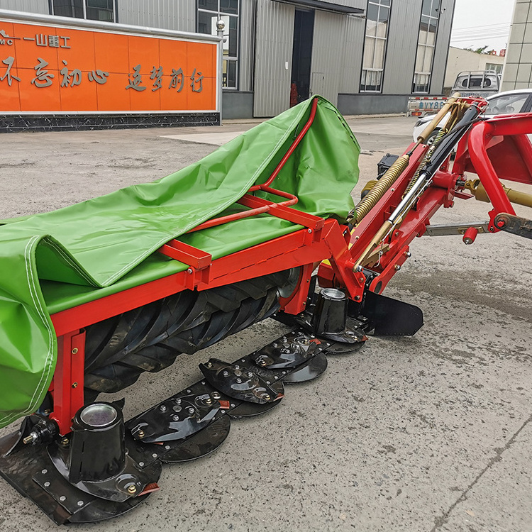 Side mounting Rotary Slasher Tractor mounted 5 disc rotatory mower forestry mulcher rotary Disc hay flattening mower machine