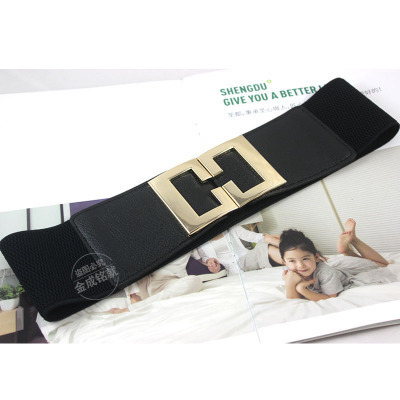 Designer Waistband Elastic Weaving Fashion Wide Belt with Skirt Waist Dress Elastic Decorative Belt Waist Belts Women