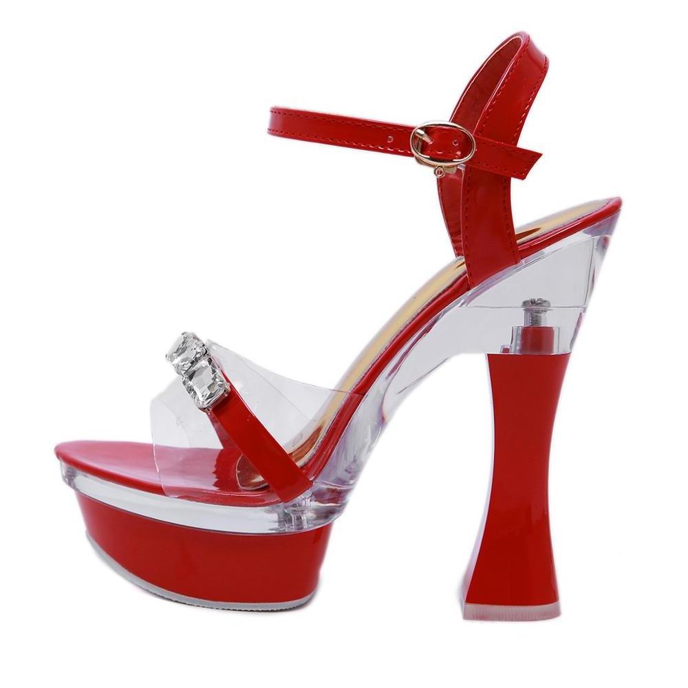 14.5 cm supper high heels Wholesale ladies leather shoes manufacturers high heels sandals for women party leisure