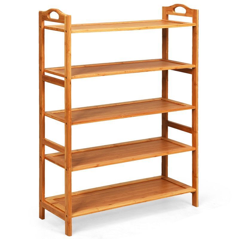 High Quality Cheap Solid Wood Multi-layer Space Saving Extendable Entryway Shoe Rack Cabinet