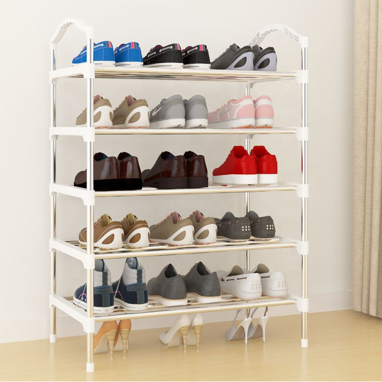 Hot Sale Outdoor Home Stainless Steel Shoe Rack with Handles Shoe Racks for Entryways with Adjustable Organizer Storage Shelf