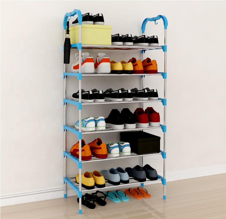 Hot Sale Outdoor Home Stainless Steel Shoe Rack with Handles Shoe Racks for Entryways with Adjustable Organizer Storage Shelf