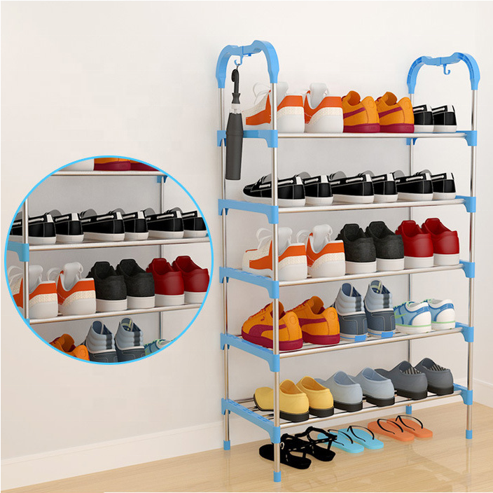 Hot Sale Outdoor Home Stainless Steel Shoe Rack with Handles Shoe Racks for Entryways with Adjustable Organizer Storage Shelf