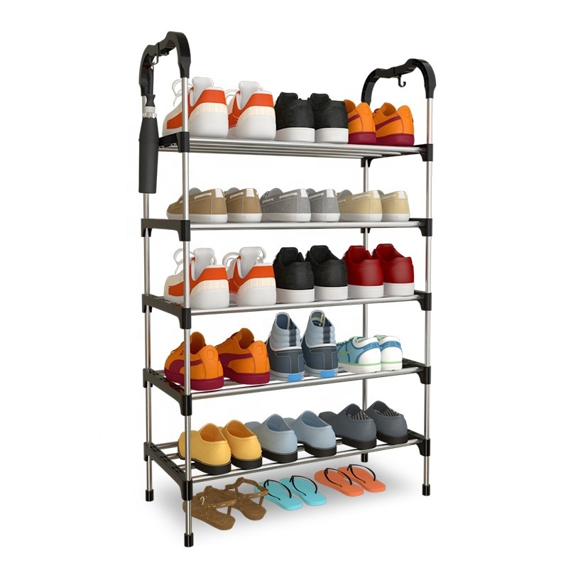 Hot Sale Outdoor Home Stainless Steel Shoe Rack with Handles Shoe Racks for Entryways with Adjustable Organizer Storage Shelf