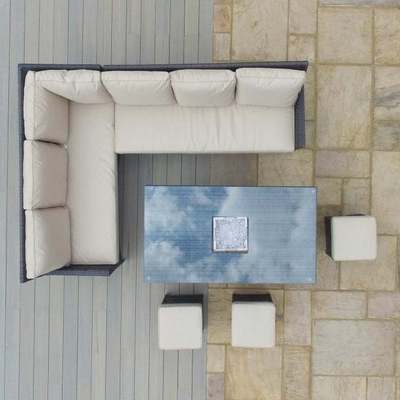 Wholesale Modern Outdoor Garden Balcony Wicker Furniture Sectional L Shape Modular Patio Rattan Sofa Set