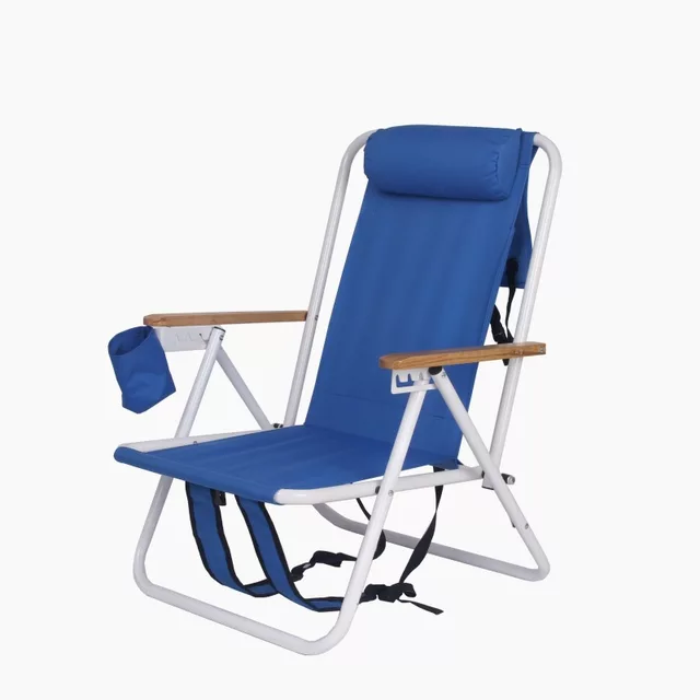 Wholesale Outdoor Beach Lounge Chair 600D Oxford Portable Backpack Style Adjustable Zero Gravity Recliner Folding Garden Chair