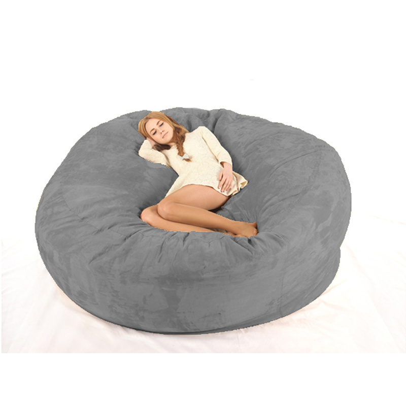 Wholesale Couch Puff Gigant 3-7ft Memory Foam Large Big Lazy Sofa Bean Bag Chair Faux Fur Cover With No Filler