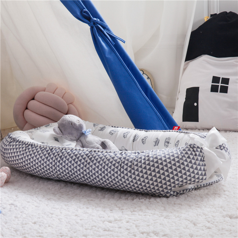 Wholesale Foldable Breathable Cotton Newborn Baby Lounger Baby Bionic Crib Nest Bed Infant Bassinet For Travel Sleeping