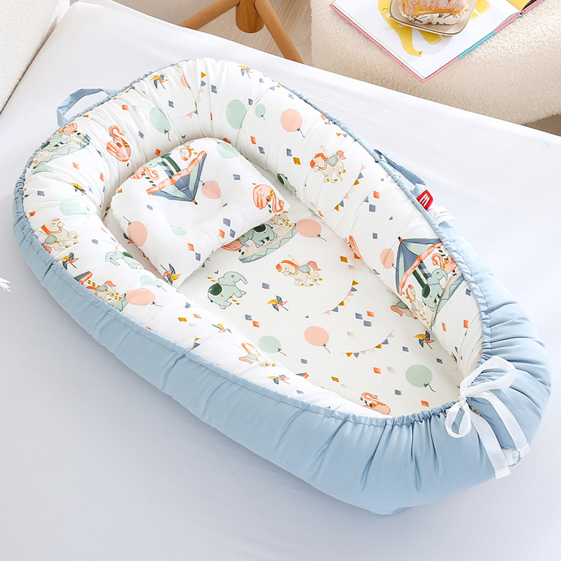 Wholesale Foldable Breathable Cotton Newborn Baby Lounger Baby Bionic Crib Nest Bed Infant Bassinet For Travel Sleeping