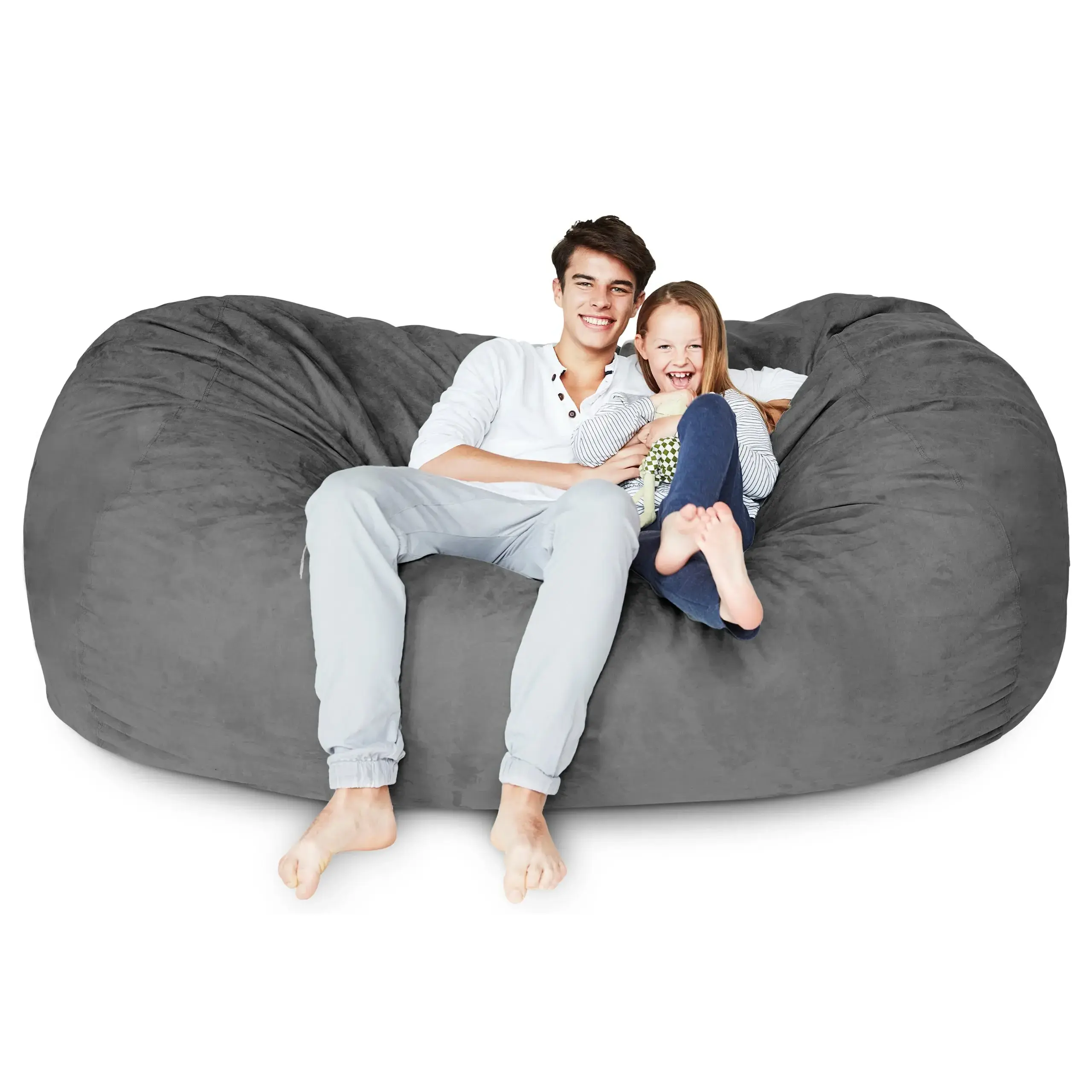 Wholesale Couch Puff Gigant 3-7ft Memory Foam Large Big Lazy Sofa Bean Bag Chair Faux Fur Cover With No Filler