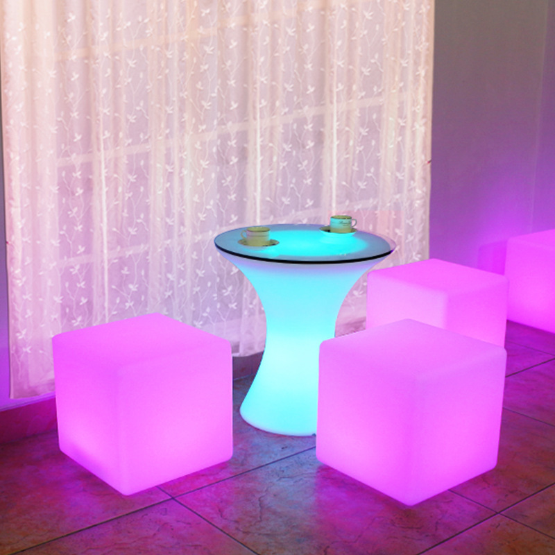 Led Cube Lighting Seat Rechargeable Led Cube 16 Colors Changing Illuminated Led Chair And Seating Plastic Stool