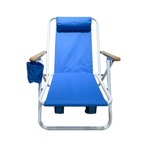 Wholesale Outdoor Beach Lounge Chair 600D Oxford Portable Backpack Style Adjustable Zero Gravity Recliner Folding Garden Chair