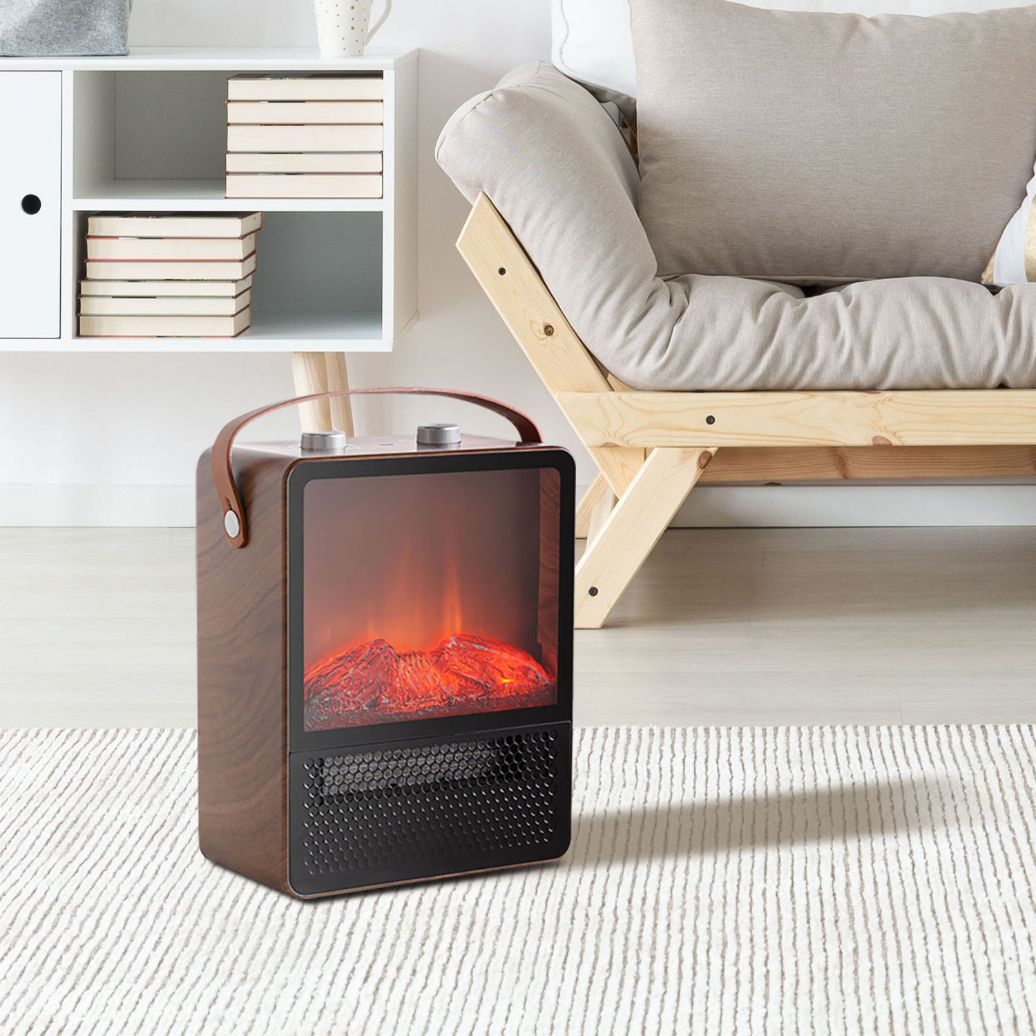 Wholesale Fast Heating Home Decoration Small Indoor Portable Mini Space Heater Electric Stove Fire Place Fireplace