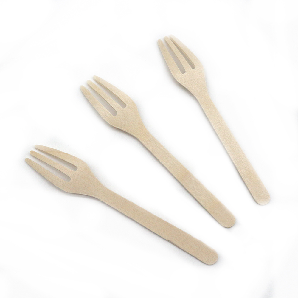 100mm Fruit Mini Disposable Wooden Fruit Fork