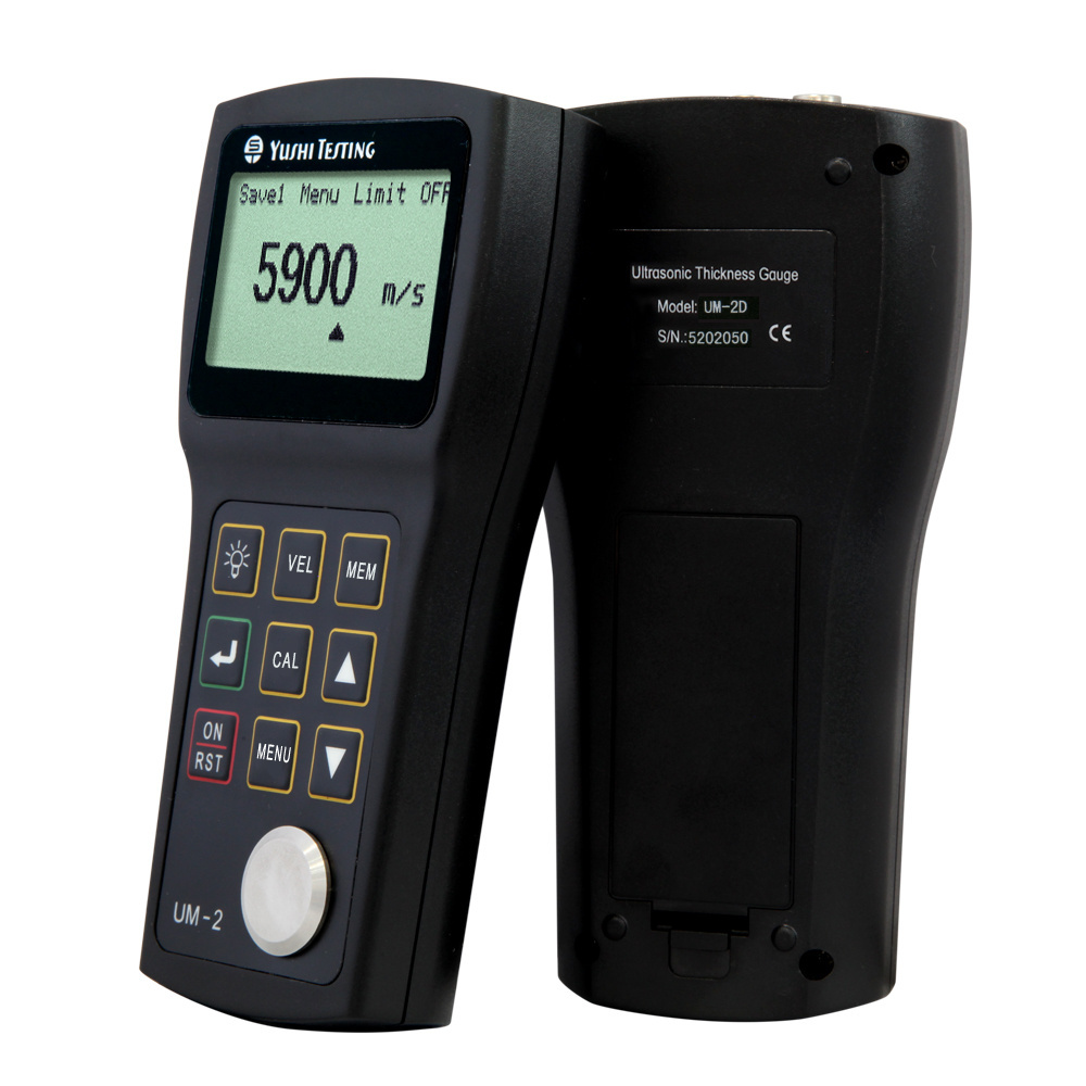 YUSHI Portable Digital Ultrasonic Thickness Gauge UM-2 0.01mm Thickness Measurement for NDT UT Factory Industrial