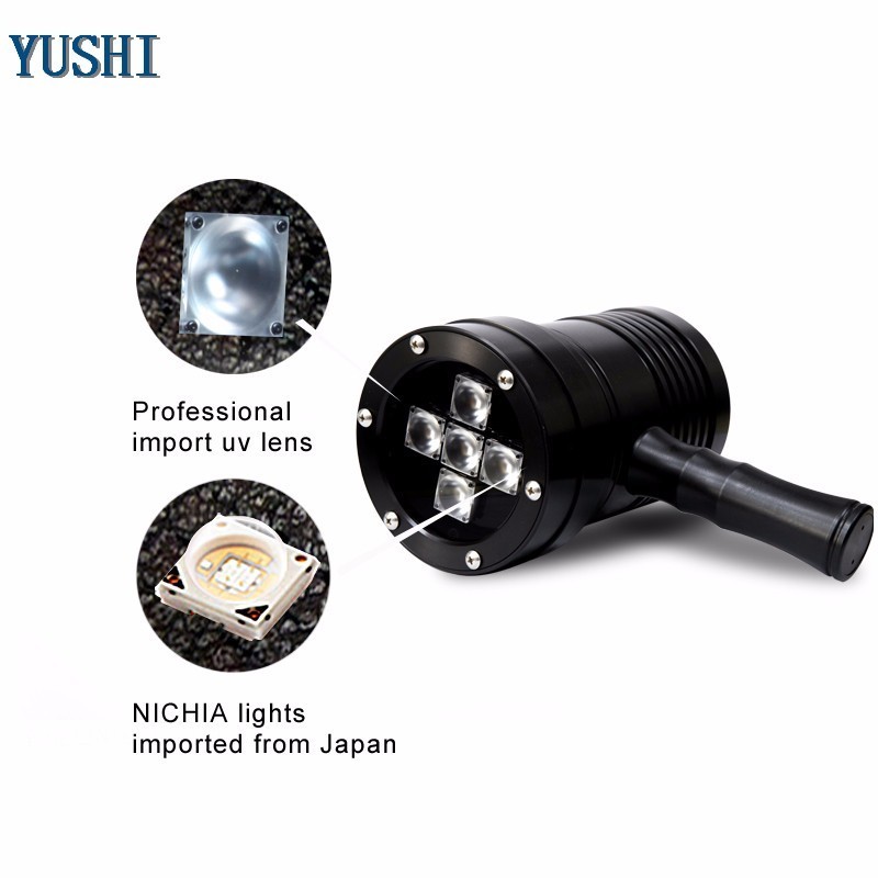 Industrial NDT 365nm LED UV Fluorescent Lamp Rechargeable Flashlight for Nondestructive Testing