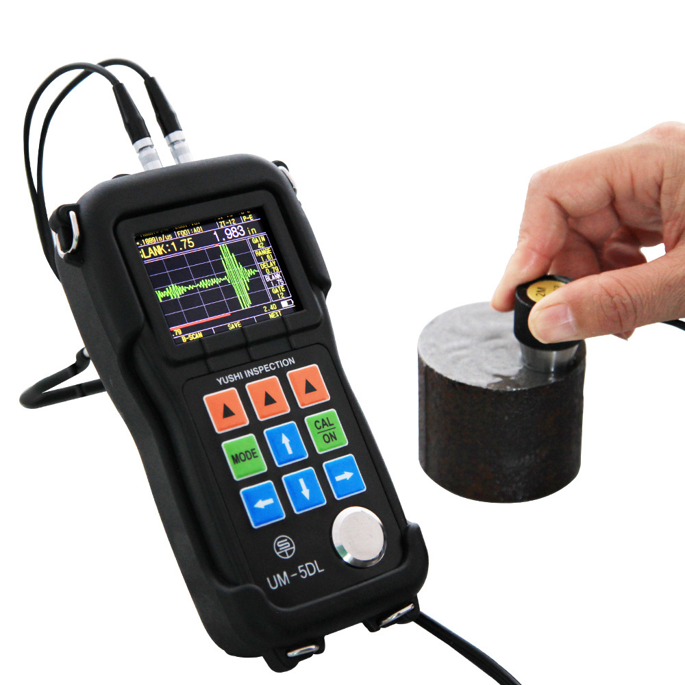 yushi UM-5DL ndt ab scan metal ultrasonic thickness gauge in coating mode with usb cable large storage