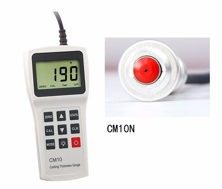 Portable paint thickness detector magnetic and eddy current paint coating thickness gauge