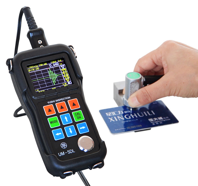 yushi UM-5DL ndt ab scan metal ultrasonic thickness gauge in coating mode with usb cable large storage