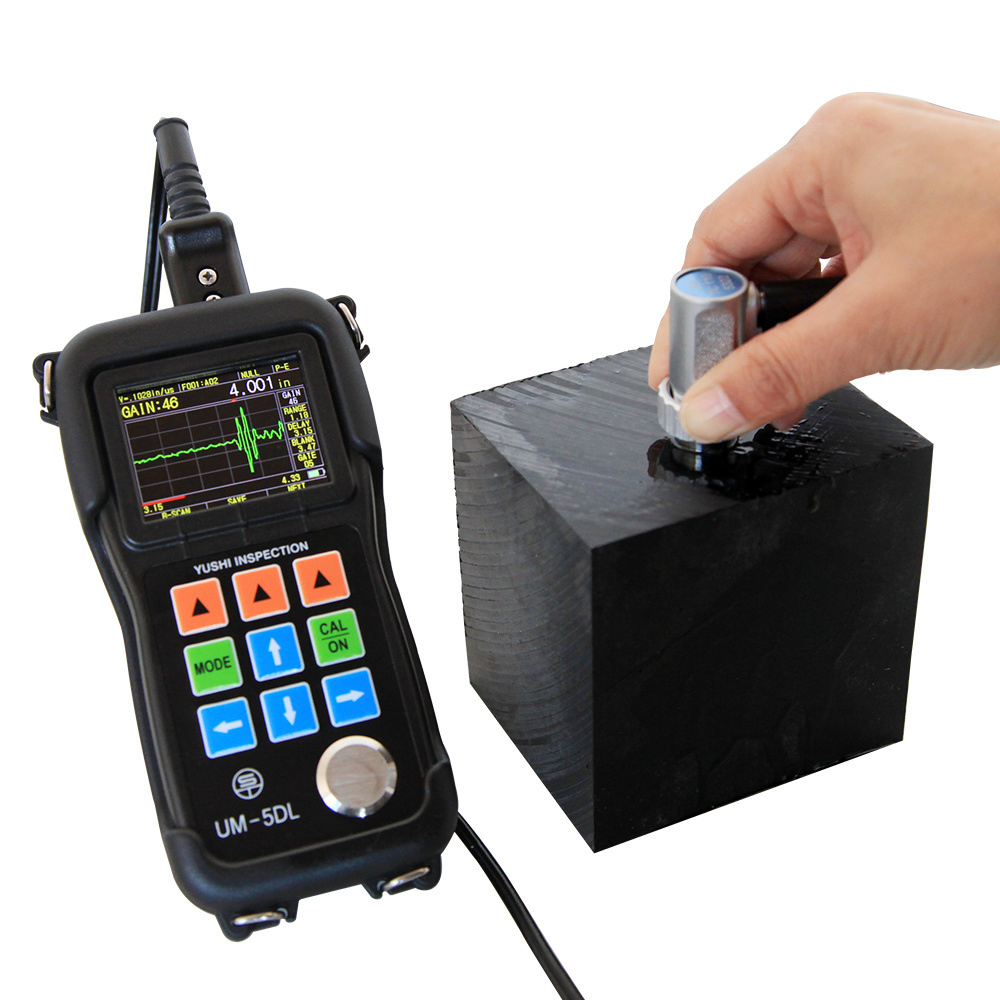 yushi UM-5DL ndt ab scan metal ultrasonic thickness gauge in coating mode with usb cable large storage