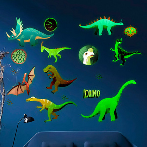 Dinosaur Wall Sticker for Kids Room Glow in The Dark Stickers Large Removable Vinyl Decor for Bedroom