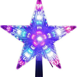 Christmas Tree Topper with Remote Control Timer 22cm Waterproof Christmas Star Tree Topper Lights Treetop Star LED