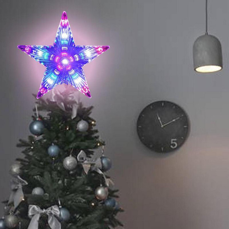 Christmas Tree Topper with Remote Control Timer 22cm Waterproof Christmas Star Tree Topper Lights Treetop Star LED