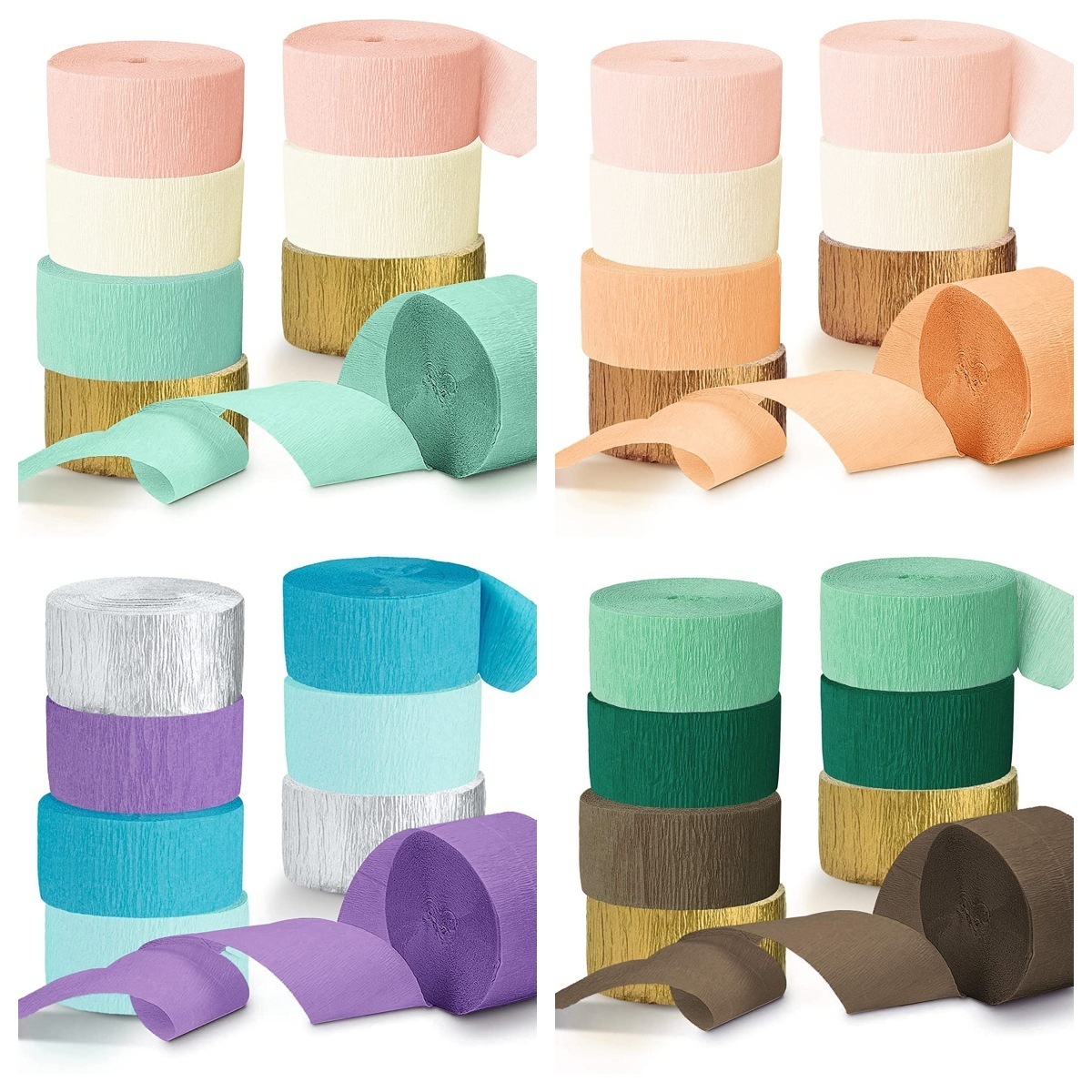 Crepe Paper Rolls Party Streamers for Christmas Birthday Wedding Easter Party Decoration Crepe Paper Streamer