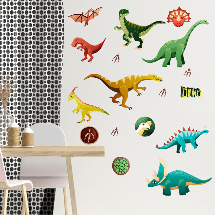 Dinosaur Wall Sticker for Kids Room Glow in The Dark Stickers Large Removable Vinyl Decor for Bedroom