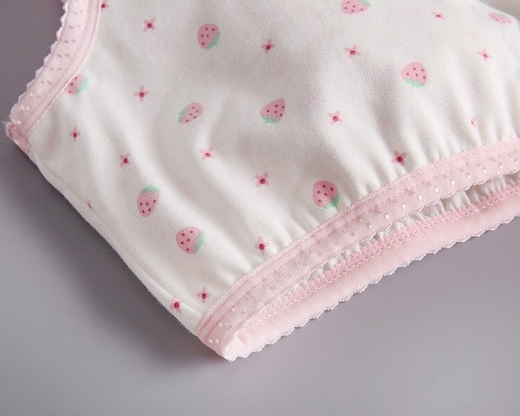 Soft Cotton Young Children Bra Little Girls Underwear Vest Development Student Underwear Top Bra