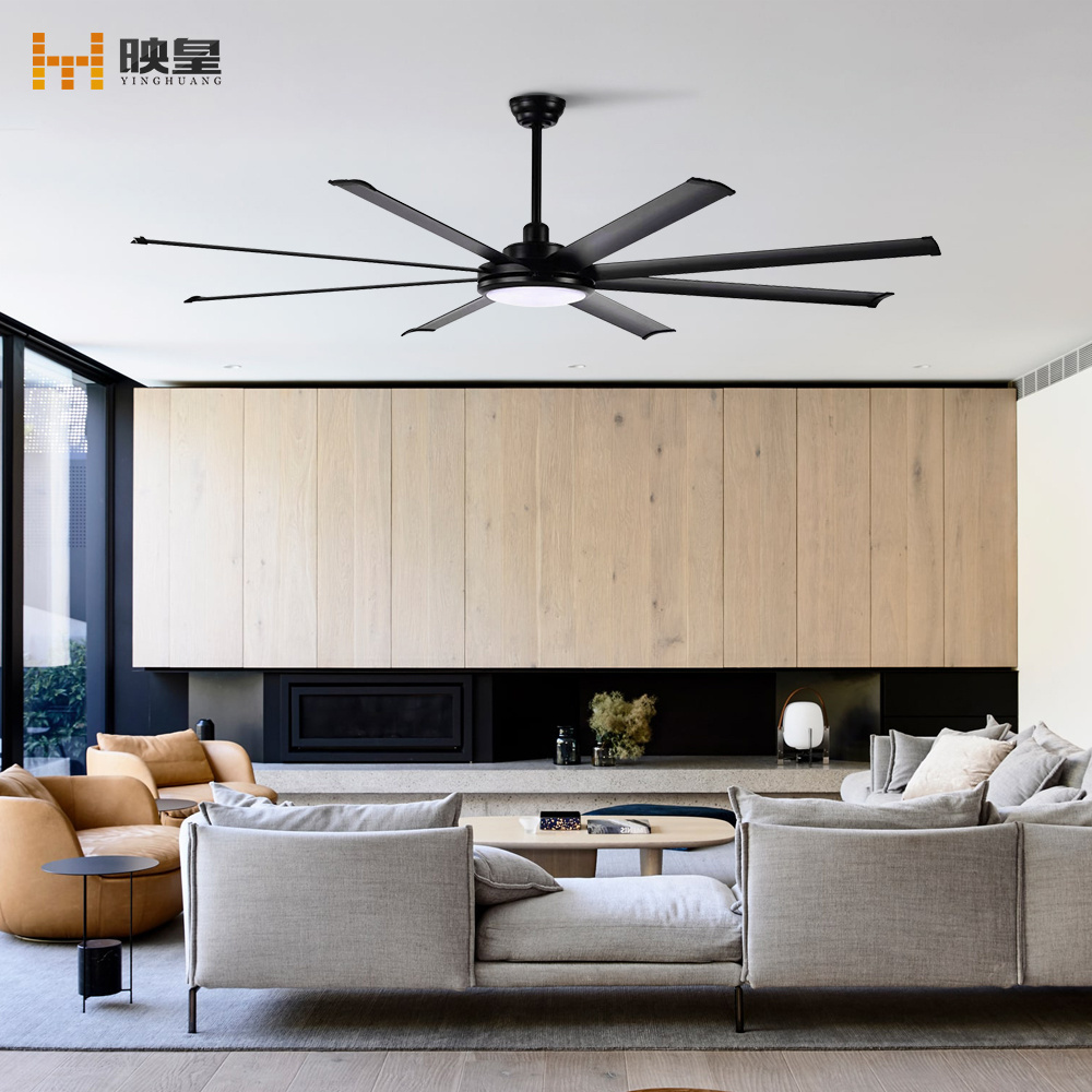 Industrial Factory 108 inch 84 inch Modern Aluminium Blades Big Size Motor Remote Control Aluminium Ceiling Fans with light