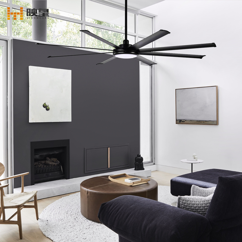 Industrial Factory 108 inch 84 inch Modern Aluminium Blades Big Size Motor Remote Control Aluminium Ceiling Fans with light