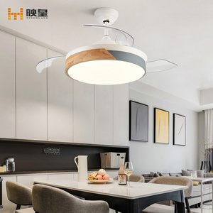 36/42 inches Super Silent Remote 25/40w Grey Home Restaurant Coffee Shop Led Ceiling Fan Light Kit